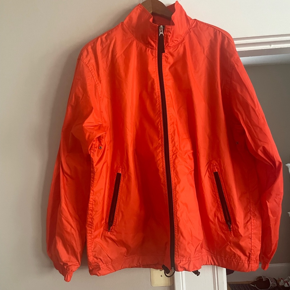 Mens GAP orange rain coat/windbreaker